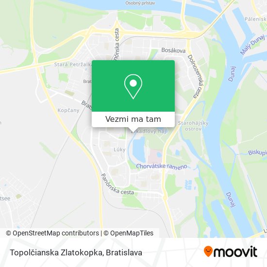 Topolčianska Zlatokopka mapa