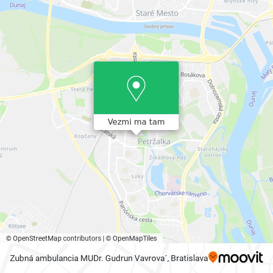 Zubná ambulancia MUDr. Gudrun Vavrova´ mapa