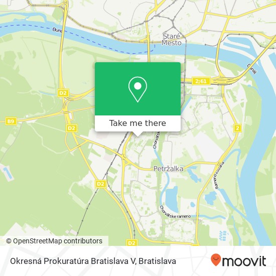 Okresná Prokuratúra Bratislava V mapa