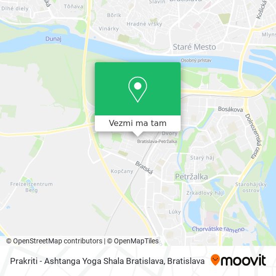 Prakriti - Ashtanga Yoga Shala Bratislava mapa