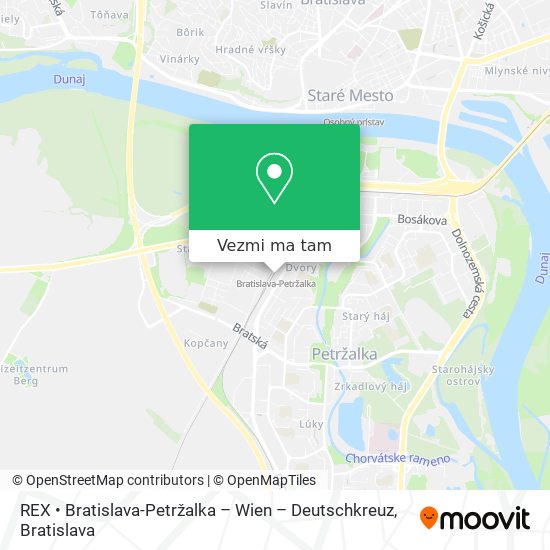 REX • Bratislava-Petržalka – Wien – Deutschkreuz mapa