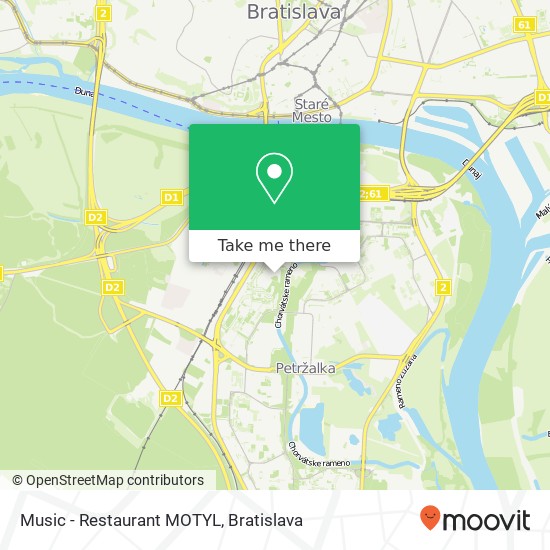 Music - Restaurant MOTYL mapa