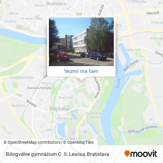 Bilingválne gymnázium C. S. Lewisa mapa