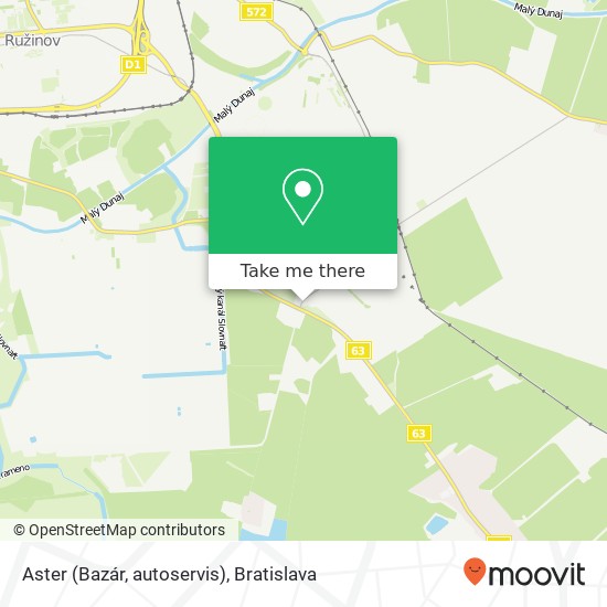 Aster (Bazár, autoservis) mapa