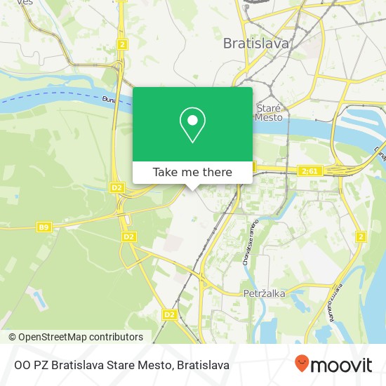 OO PZ Bratislava Stare Mesto mapa