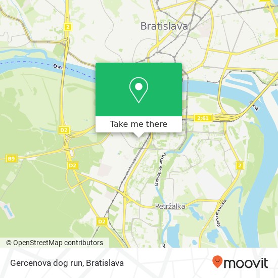 Gercenova dog run mapa