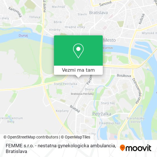FEMME s.r.o. - nestatna gynekologicka ambulancia mapa