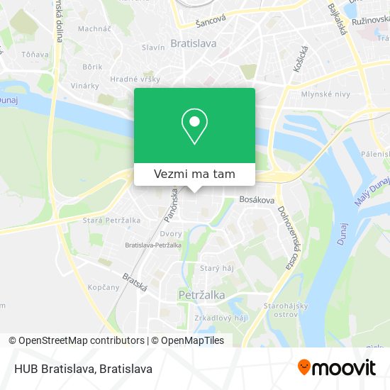 HUB Bratislava mapa