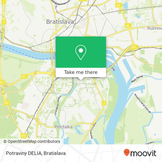 Potraviny DELIA mapa