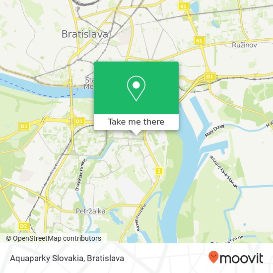 Aquaparky Slovakia mapa