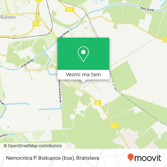 Nemocnica P. Biskupice (bus) mapa