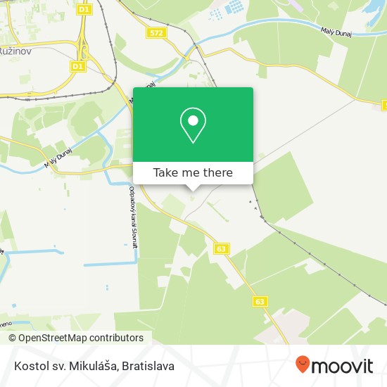 Kostol sv. Mikuláša mapa