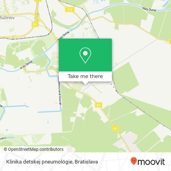 Klinika detskej pneumológie mapa