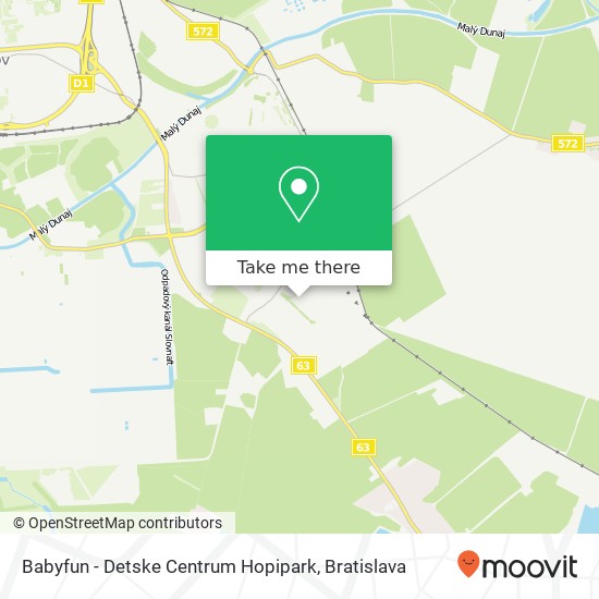 Babyfun - Detske Centrum Hopipark mapa