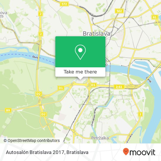 Autosalón Bratislava 2017 mapa