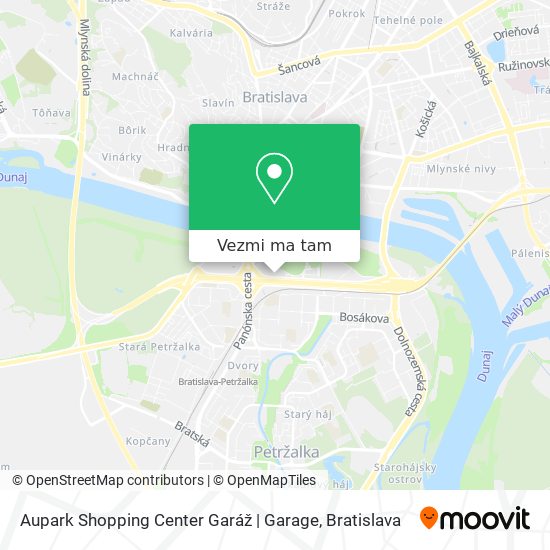 Aupark Shopping Center Garáž | Garage mapa