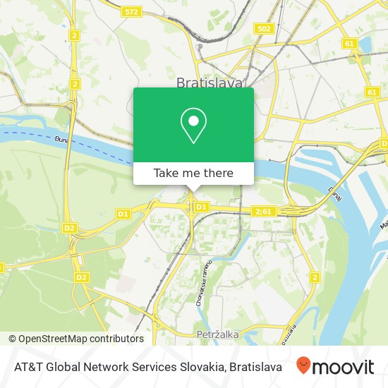 AT&T Global Network Services Slovakia mapa