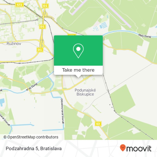 Podzahradna 5 mapa