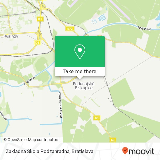 Zakladna Skola Podzahradna mapa