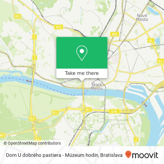 Dom U dobrého pastiera - Múzeum hodín mapa