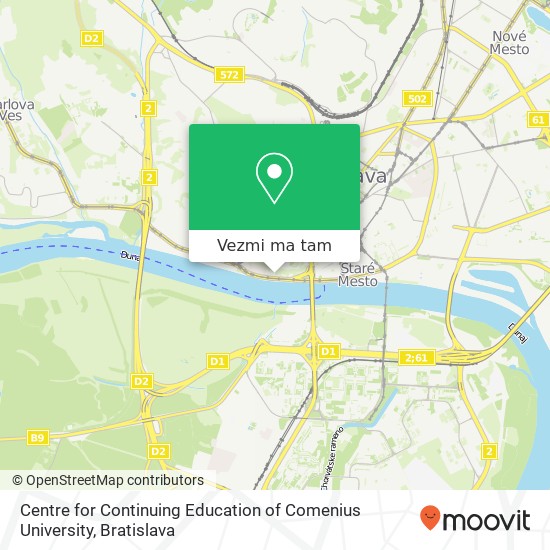 Centre for Continuing Education of Comenius University mapa