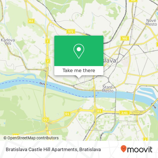Bratislava Castle Hill Apartments mapa