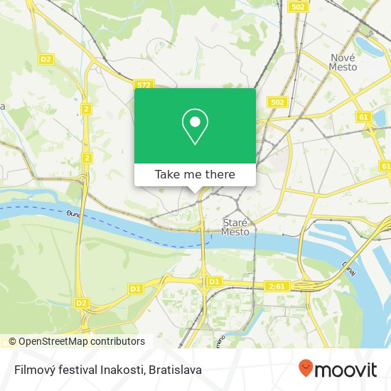 Filmový festival Inakosti mapa