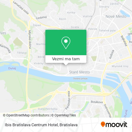 Ibis Bratislava Centrum Hotel mapa