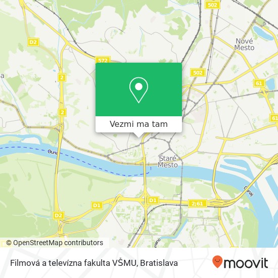 Filmová a televízna fakulta VŠMU mapa