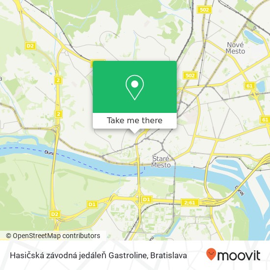 Hasičská závodná jedáleň Gastroline mapa