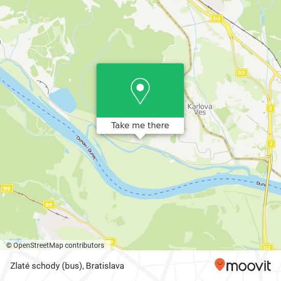 Zlaté schody (bus) mapa