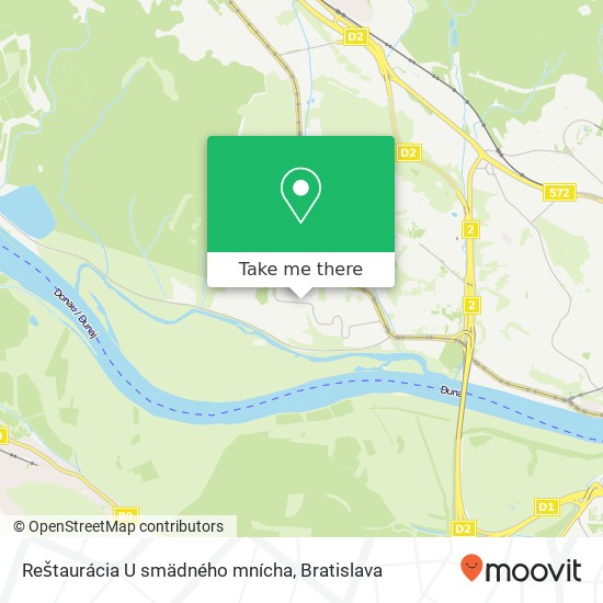 Reštaurácia U smädného mnícha mapa