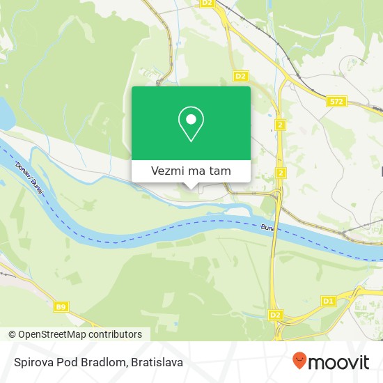 Spirova Pod Bradlom mapa