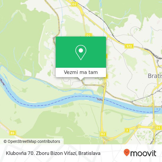 Klubovňa 70. Zboru Bizon Viťazí mapa