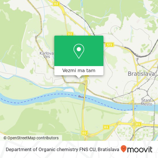 Department of Organic chemistry FNS CU mapa