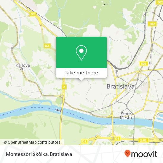 Montessori škôlka mapa