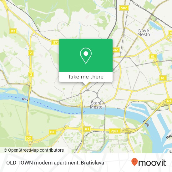 OLD TOWN modern apartment mapa