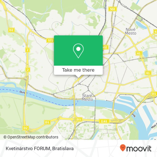 Kvetinárstvo FORUM mapa