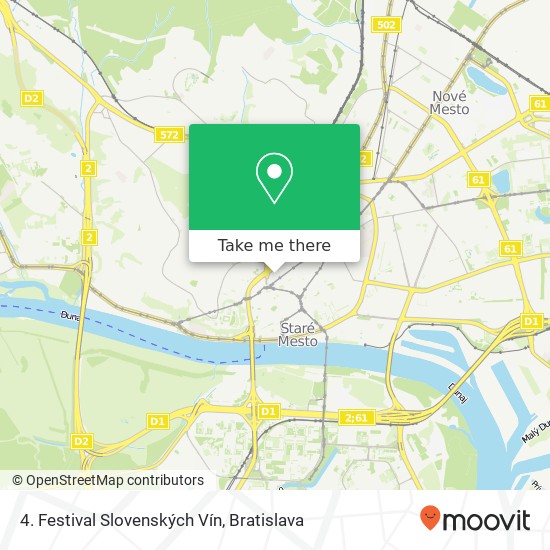 4. Festival Slovenských Vín mapa