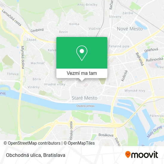 Obchodná ulica mapa