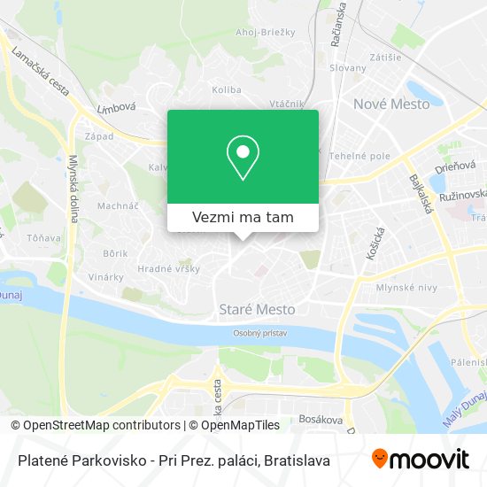Platené Parkovisko - Pri Prez. paláci mapa