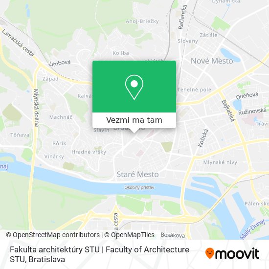 Fakulta architektúry STU | Faculty of Architecture STU mapa