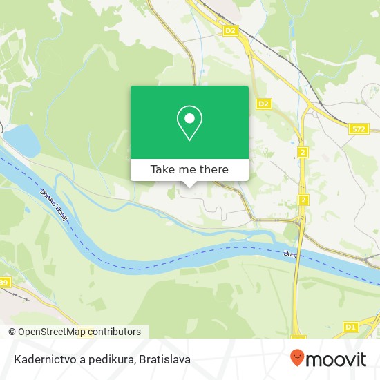 Kadernictvo a pedikura mapa