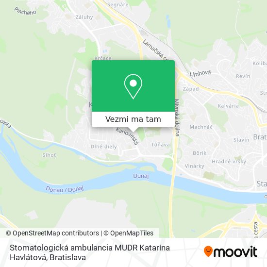 Stomatologická ambulancia MUDR Katarína Havlátová mapa