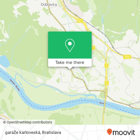 garáže karloveská mapa