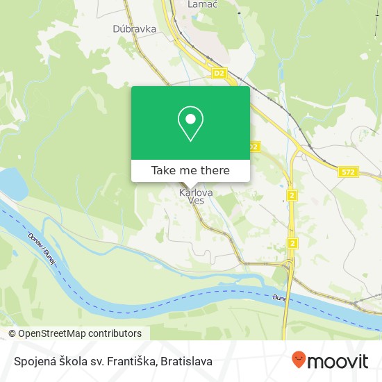 Spojená škola sv. Františka mapa