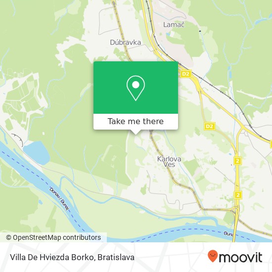 Villa De Hviezda Borko mapa