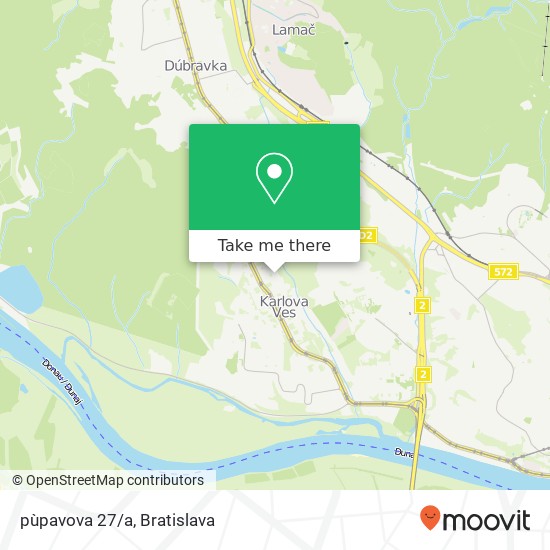 pùpavova 27/a mapa