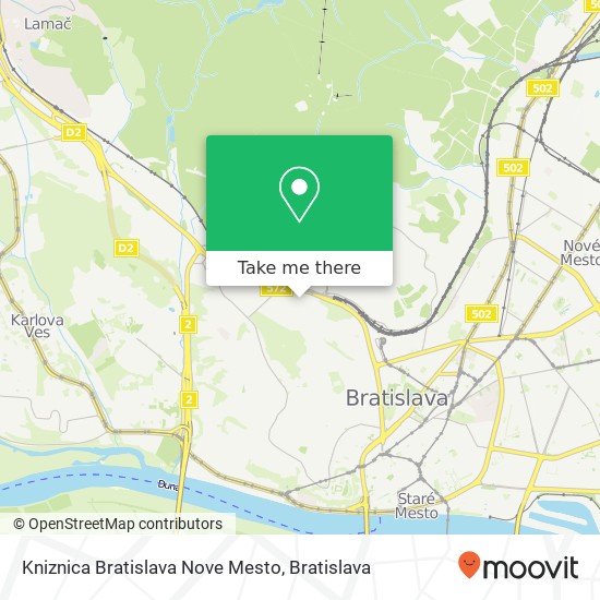Kniznica Bratislava Nove Mesto mapa