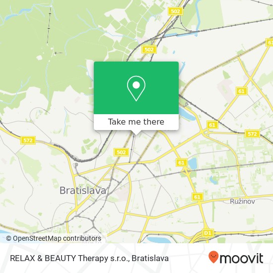 RELAX & BEAUTY Therapy s.r.o. mapa